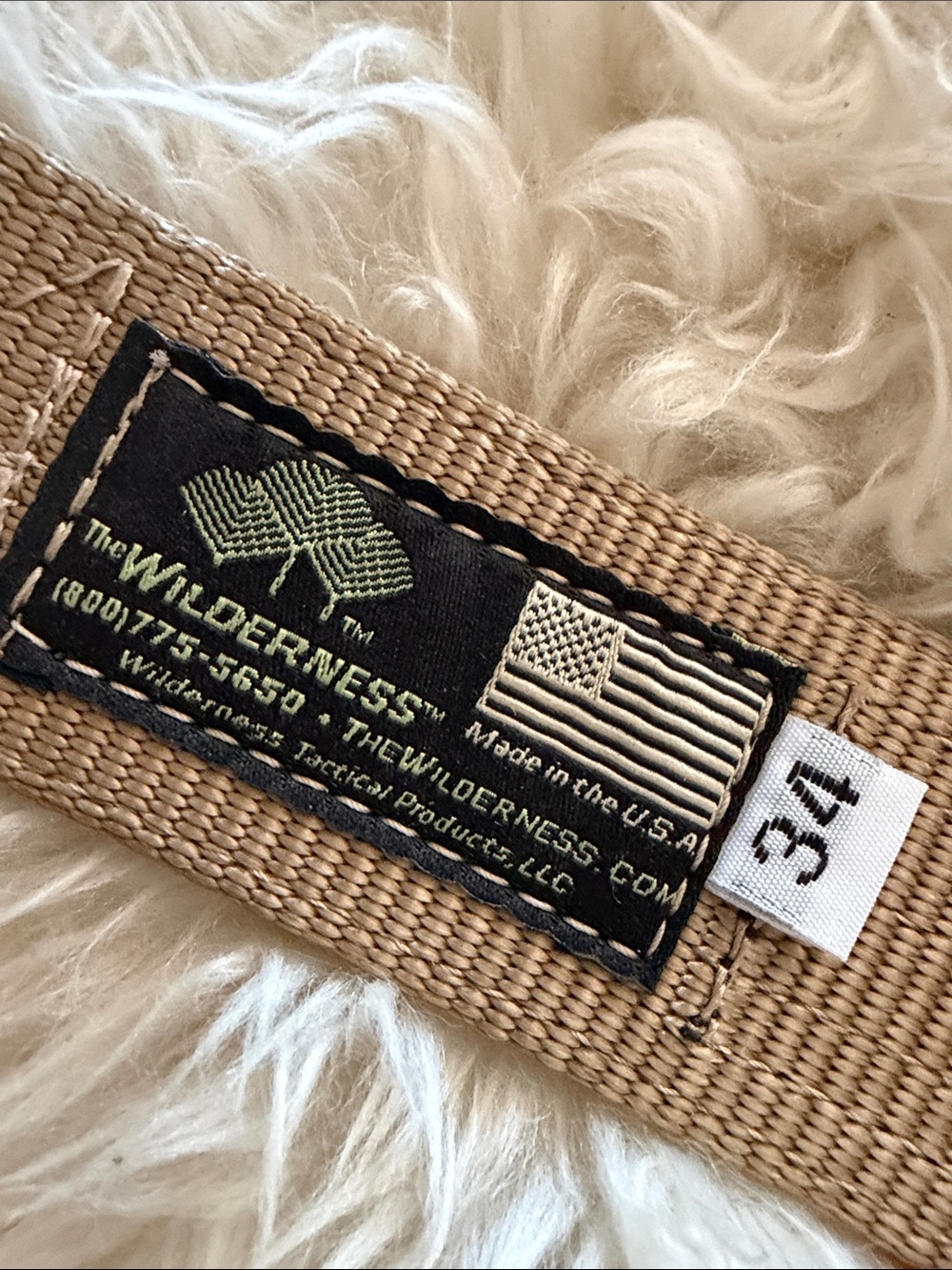 WILDERNESS Tactical Instructor Belt GUNSITE ACADEMY Tan Sz34 1.5”width NWOT - Picture 6 of 6